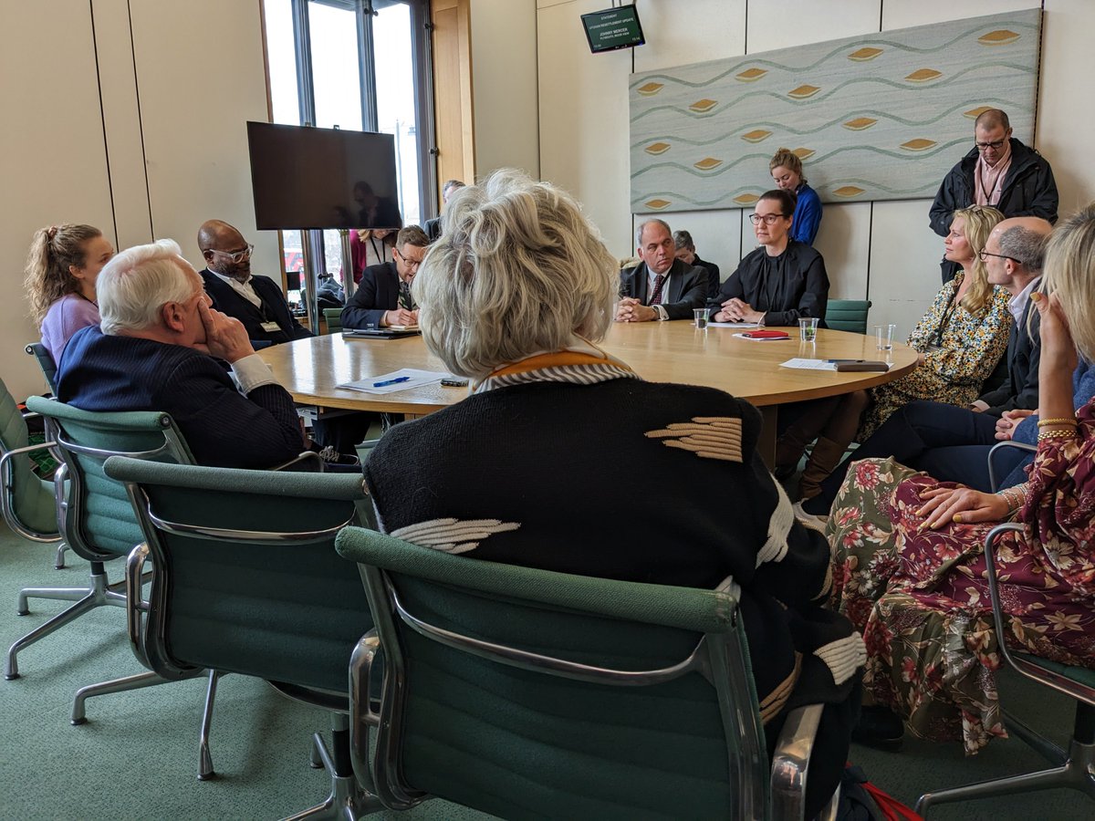 Delighted to a host a roundtable in Parliament today with <a href="/EquityUK/">Equity</a> and members of the <a href="/E_N_O/">English National Opera</a> workforce. A really valuable and lucid discussion on the considerable impact of ACE's damaging cuts, both  on individuals and their families, as well as the performing arts more broadly.