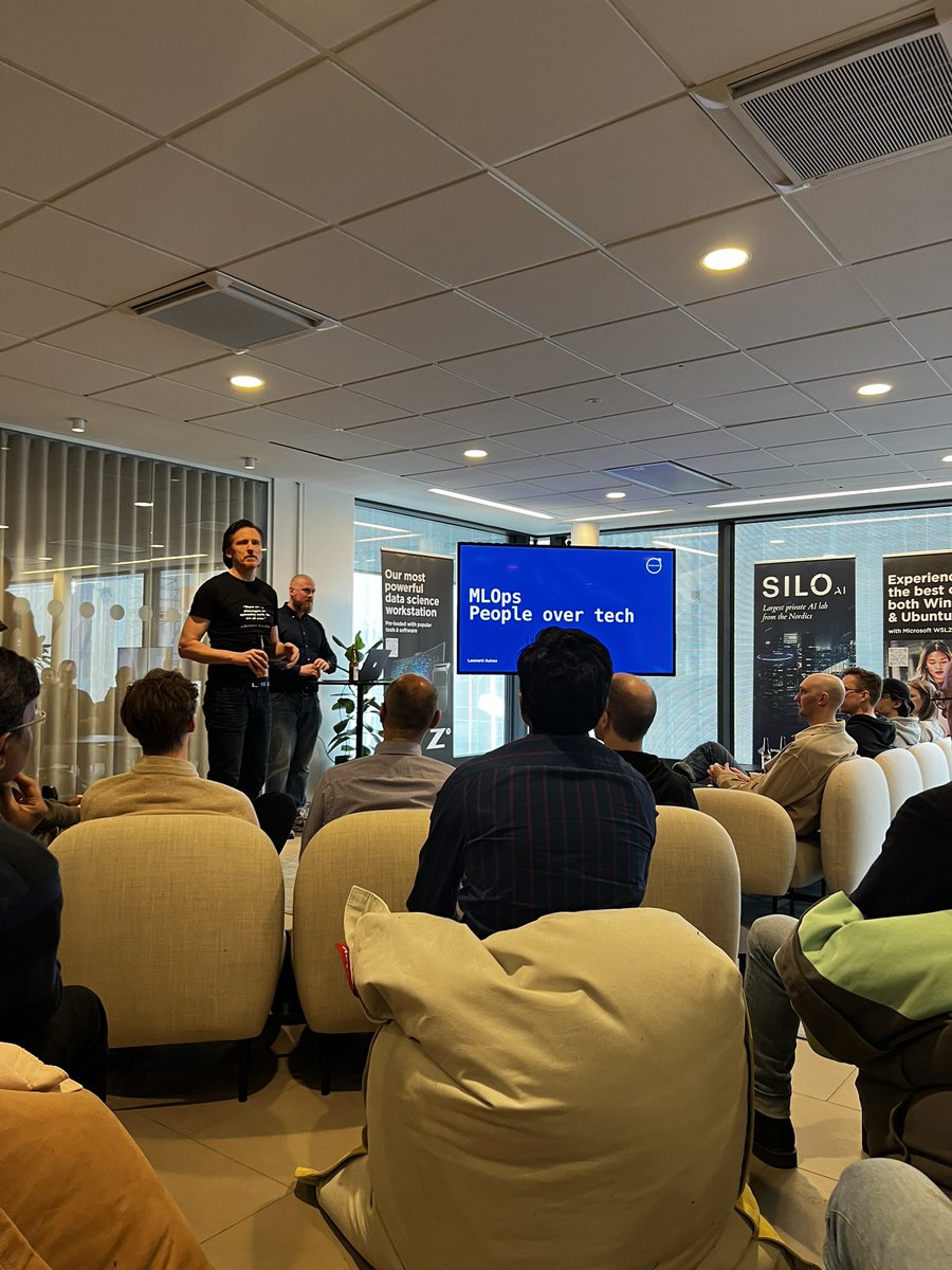 mana231's tweet photo. The kickof of #mlops community Sthlm chapter with @couch_patrick at @volvocars HQ. Great starting presentation of ML at Volvo #mlopssthlm https://t.co/4VVXG3mBGs