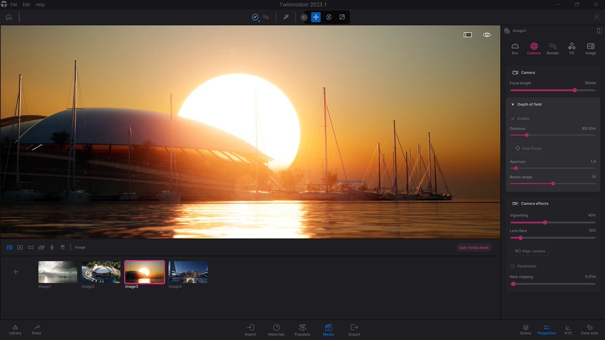 Con la nueva versión de Twinmotion tendrás configuraciones sencillas al alcance de su mano, configuraciones avanzadas cuando las necesite, todo con menos clics.