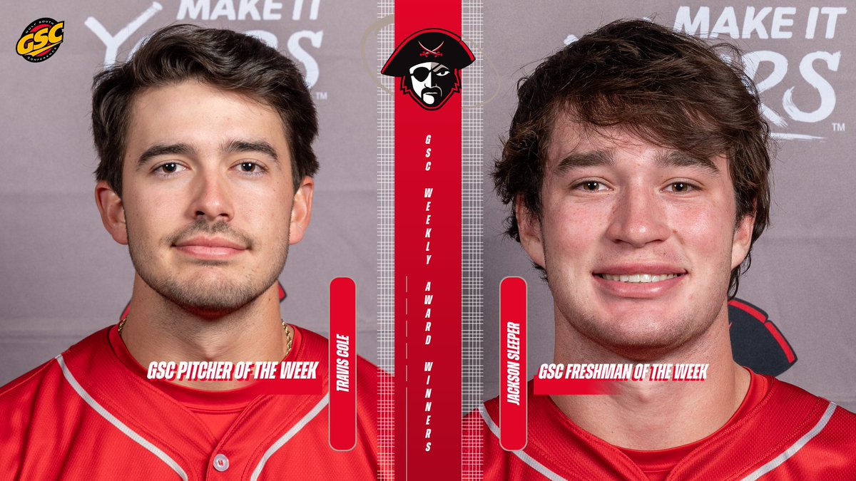 MAKE IT 2️⃣ <a href="/GulfSouth/">Gulf South Conference</a> weekly awards! Congrats to Travis, who was named GSC Pitcher of the Week and Jackson, who is the GSC Freshman of the Week. #BUCNation 

📰 🔗 bit.ly/3nn7xxb