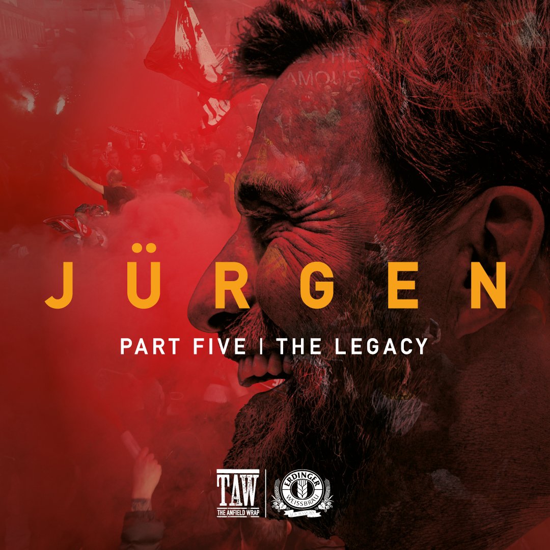 TheAnfieldWrap's tweet photo. 🎥𝗢𝗨𝗧 𝗡𝗢𝗪 | JÜRGEN Part 5: 'The Legacy'

Watch the final instalment of the docu-series on The Anfield Wrap App...

📱TAW APP👉https://t.co/yTcwWU0kX1

By The Anfield Wrap. Supported by Erdinger. https://t.co/A0NWHTZaon