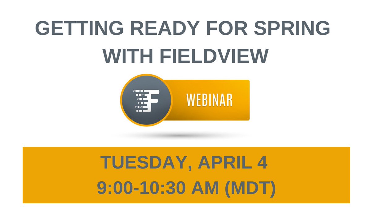 Join the Getting Ready for Spring with FieldView webinar on April 4! <a href="/robmakowsky/">Rob Makowsky</a>, @Gwitdouck &amp; <a href="/Cory_Brasch/">Cory Brasch</a> will share tips for field boundaries, using Cab App, best In-Cab experience - getting you all set up for #plant23 success.

Register here: spr.ly/6017OBffX