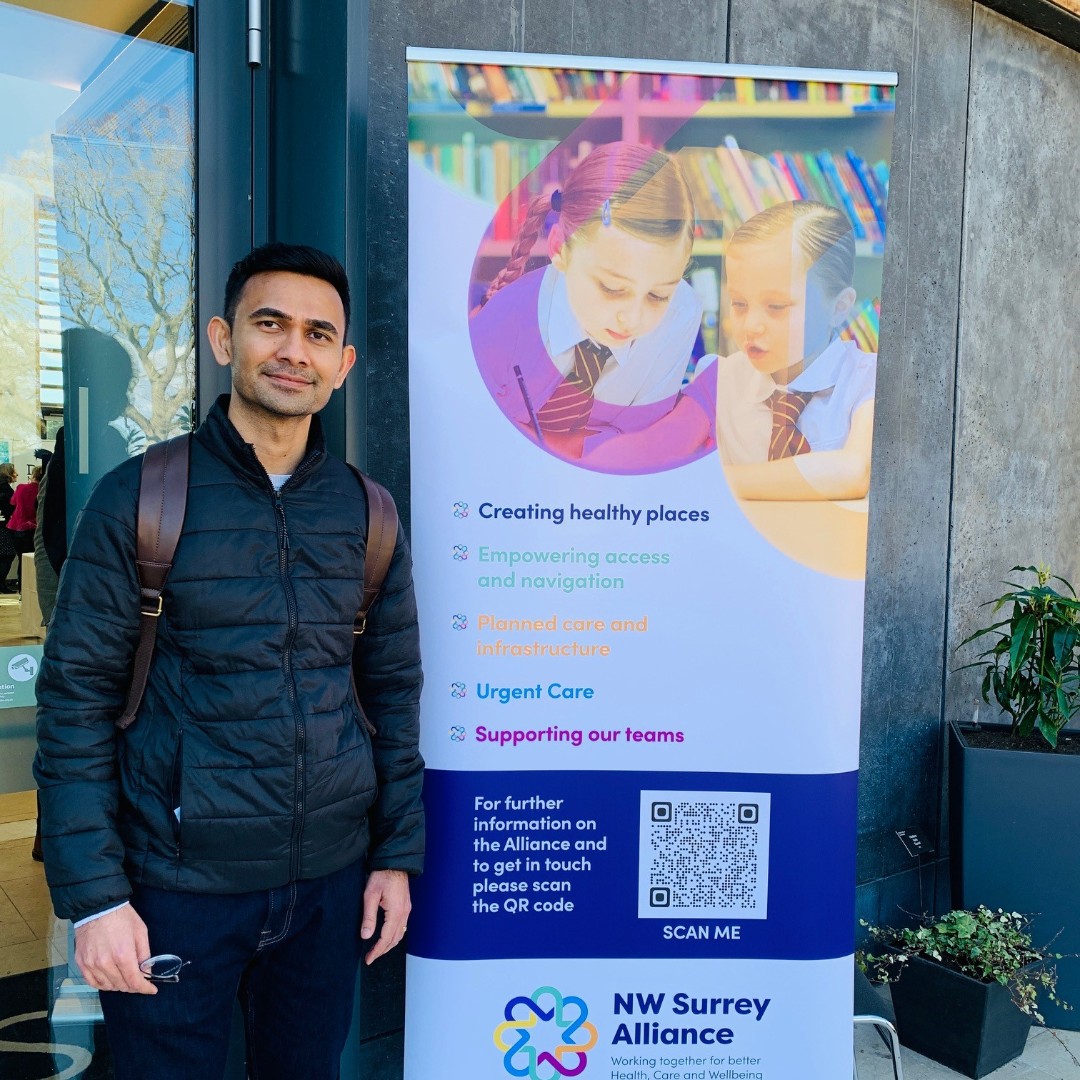 Sachet, from @ActiveSurrey attended The NWS Alliance Community Day yesterday to connect with partners in the health landscape about BYB. It was great to explore ways to improve &amp; develop local services collaboratively. Some useful partnerships were made! #NWSurreyAlliance