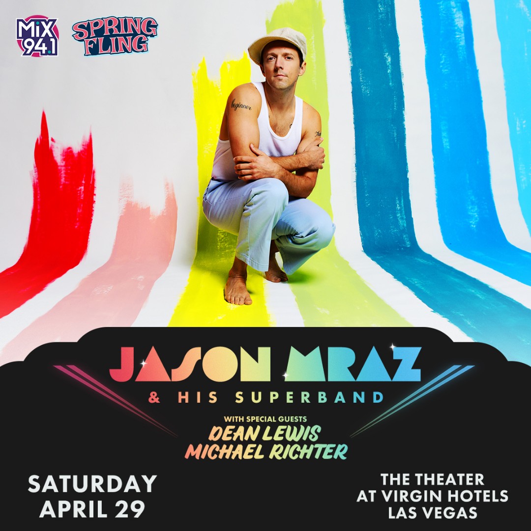 aegpresentslv's tweet photo. Feel like dancing? Join us on April 29 as @Jason_mraz headlines @vhlvtheater, electrifying the night with @deanlewis and @michaelrichter. Tickets are on sale now! 🌈🎶 #IFeelLikeDancing #JasonMraz https://t.co/HxDQUz188Z