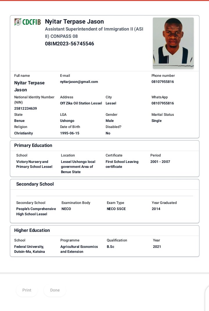 NyitarJason's tweet photo. @AM_Saleeem 
This is my Immigration recruitment slip.
Thanks in anticipation sir https://t.co/O4GMyYvtz1
