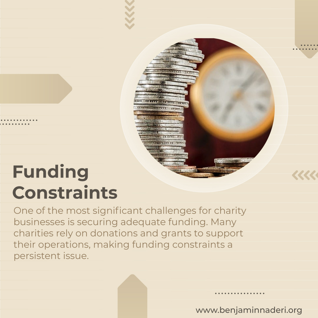 Funding constraints can be a major hurdle for charity businesses. But with a diversified funding strategy and strong donor relationships, you can overcome this challenge.

Check out our blog post for more tips.
benjaminnaderi.org/overcoming-cha…

 #CharityFunding #DiversifiedRevenue #Donor