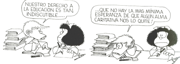 EduConectada's tweet photo. ¿Qué tendrán las viñetas de #Mafalda para que nos sigan encantando?

Y es que a veces nuestros alumnos se sienten un poco como Felipe 😂😂

¡Queremos ver vuestras favoritas! 💜 https://t.co/WJajWaZClY