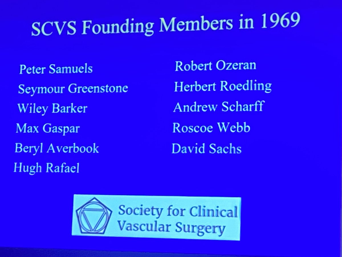 VascularNews's tweet image. Dr Sean P. Roddy, ⁦@SCVS1969⁩ President, gives an overview of the history + mission of the #SCVS. Founded by Dr Peter Samuels in southern California, father of #IR Shaun, the society’s mission is to “address the needs of the #vascular surgeon in clinical practice.”👇