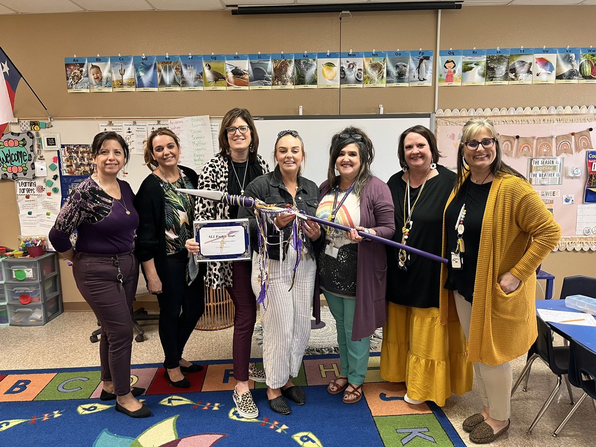 Our Kindergarten team was presented with the Order of the Spear from our Special Education Department for providing outstanding support to AISD!  Congrats to our amazing educators for their teamwork, effort, and excellence!!  #AlvaradoExcellence <a href="/AlvaradoSouth/">Alvarado Elementary South</a>