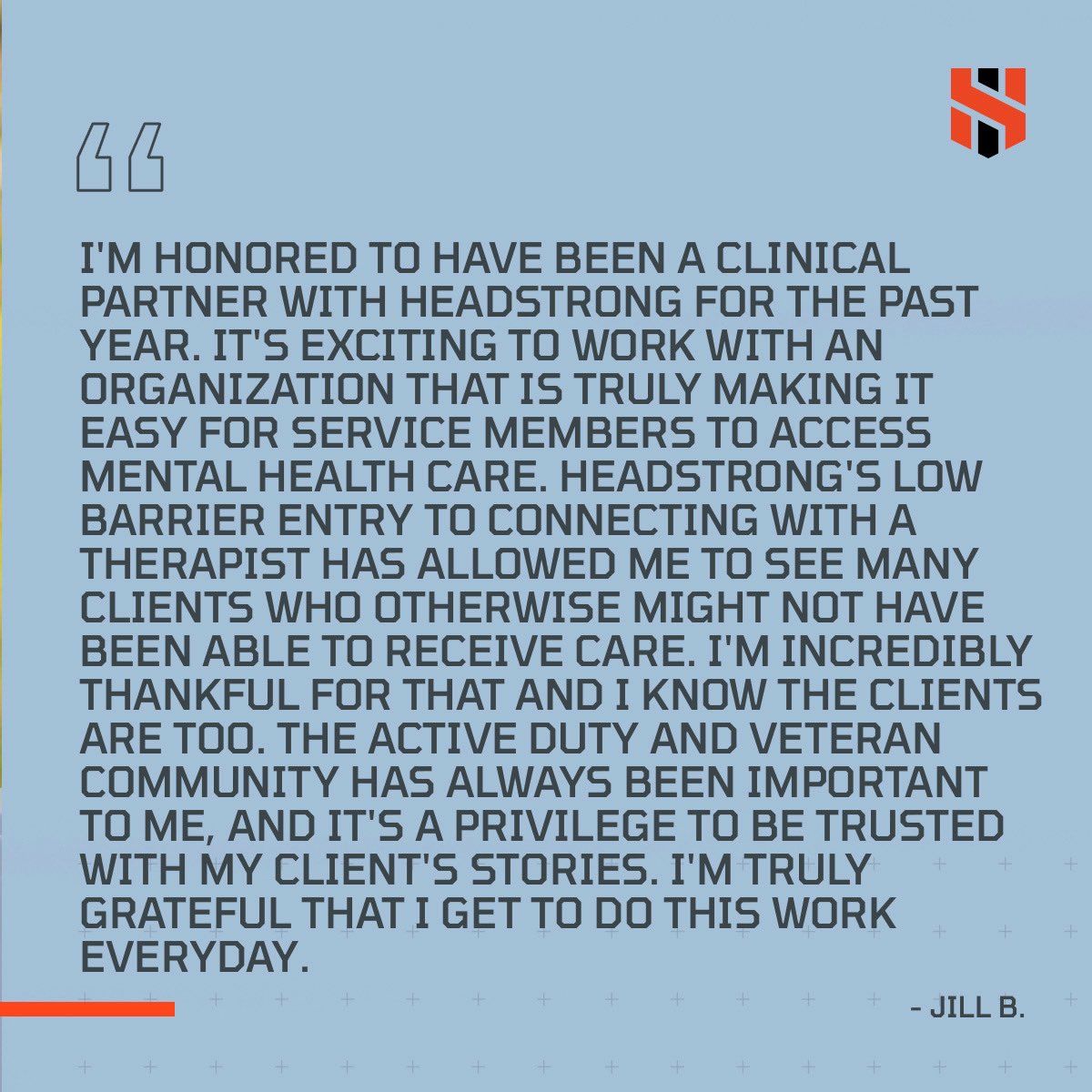 HeadstrongProj's tweet photo. Stay tuned for the next installment of our Faces of Care series to learn more about our remarkable clinicians and their essential work in helping members of the service-connected community Triumph Over Trauma.
-
#Veterans #MentalHealth #GetHeadstrong https://t.co/ubpqeqAExW