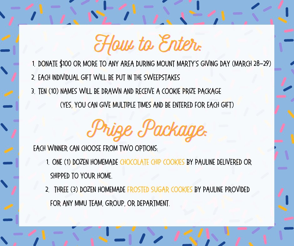 mountmarty's tweet photo. This opportunity is too ‘sweet’ to pass up! Check out how to enter Pauline’s Sweet Sweepstakes below. 🍪  #BuildTheMount https://t.co/M6K0OBaI3V