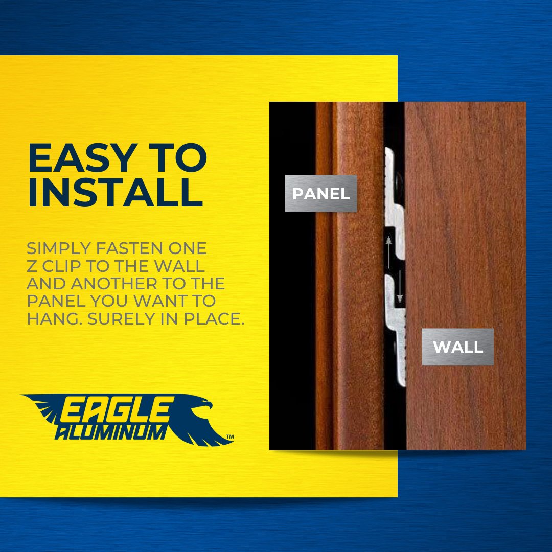 EagleAluminum's tweet photo. Our #zclips make installing wall panels a breeze! They're the perfect fit for creating a great look with minimal effort. #eaglealuminum #wallpanels ๐ฆ
https://t.co/aLFhdrE5Vl