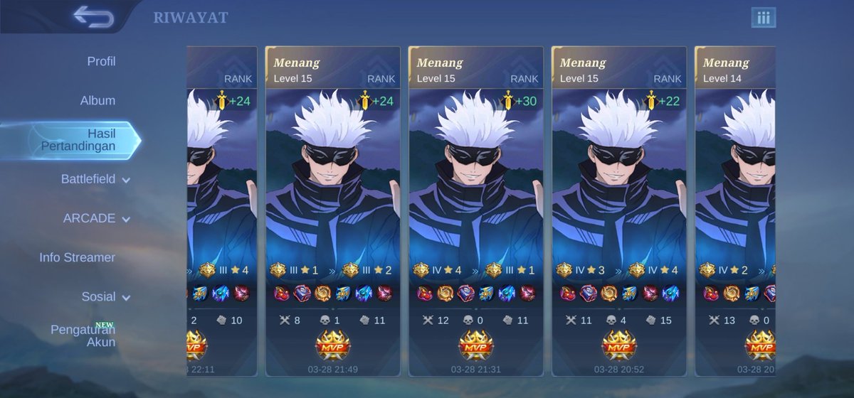 pristianf's tweet image. Hero OP yg jarang di pick #mlid #MLBB #MobileLegends #GojoSatoru #Gojo