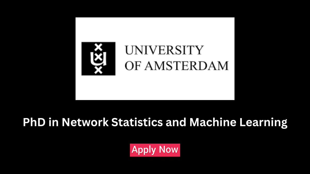 ai_jobs1's tweet photo. PhD in Network Statistics and Machine Learning
at University of Amsterdam (UvA)
Check the details here: https://t.co/CV3GPDBxhk
#phd #phdposition #phdscholarship #network #networkstatistics #statistics #machinelearning #ai #university #universityofamsterdam #uva https://t.co/6Tn6ZGtF9k
