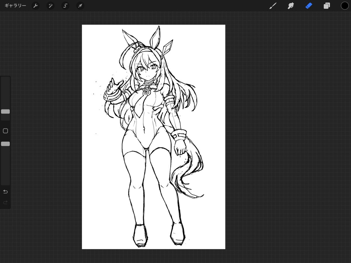 本当はもっと頭身高く描きたい 