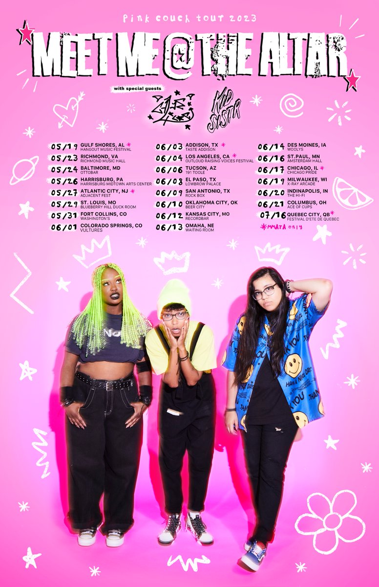 SO SO SO EXCITED TO ANNOUNCE IM TOURING THIS SPRING WITH @Kidsistr AND @MMATAband I CANT WAIT I BETTER SEE ALL OF U THERE💖💖💖💖💖💖TICKETS ON SALE THIS FRIDAY‼️‼️
