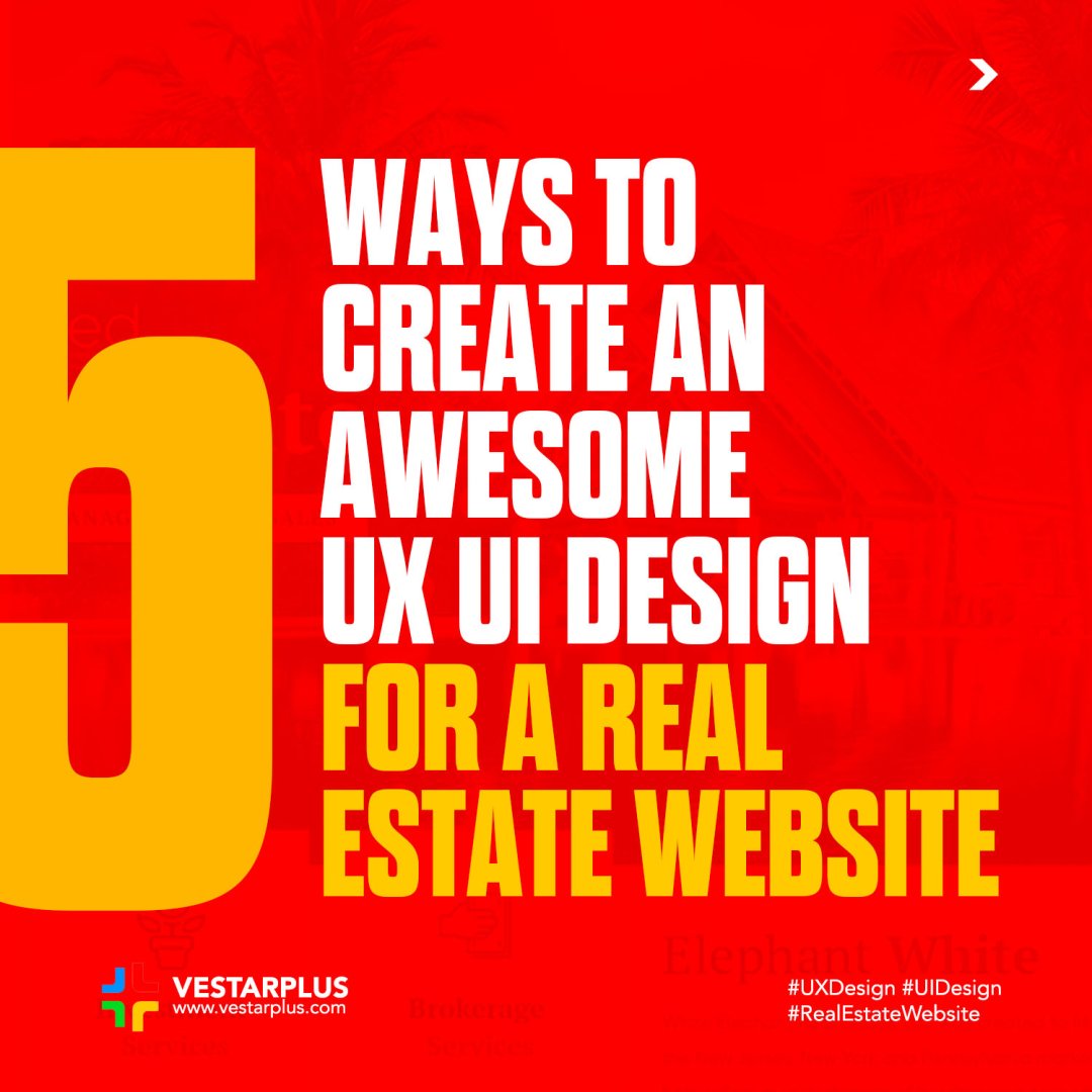 vestarplus's tweet photo. Five ways to create an awesome UX UI design for a real estate website.
#UXDesign
#UIDesign
#RealEstateWebsite
#UserExperienceMatters
#HighQualityVisuals
#PropertySearch
#DetailedPropertyInformation
#MobileOptimization
#ResponsiveDesign https://t.co/X4SPgrTcqq