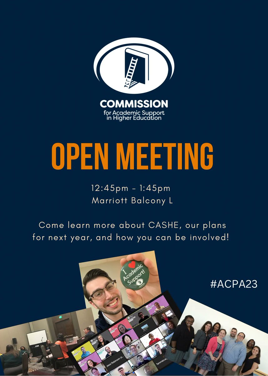 Come to our open meeting and learn now you can become involved! #ACPA23