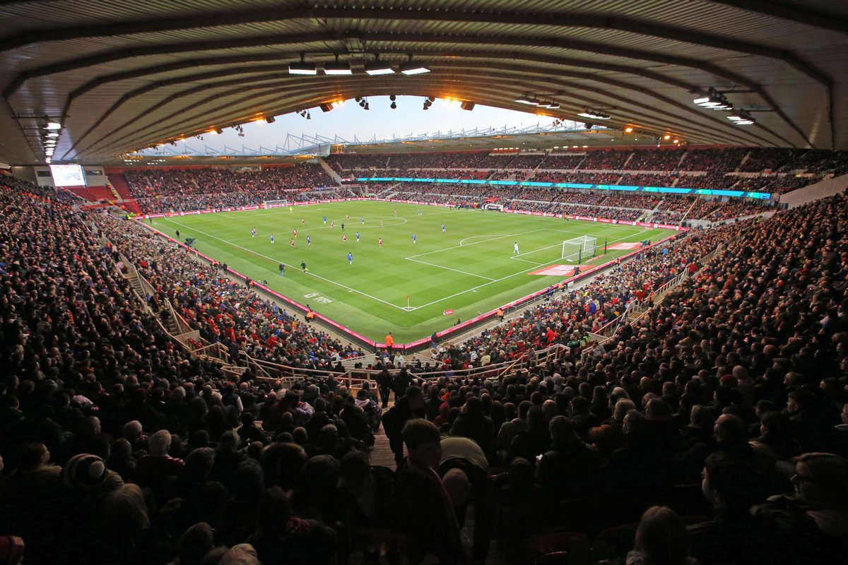 secondtierpod's tweet photo. How would you review Middlesbrough’s Riverside stadium as an away day? 🏟️🤔 https://t.co/nRldUl0QVo