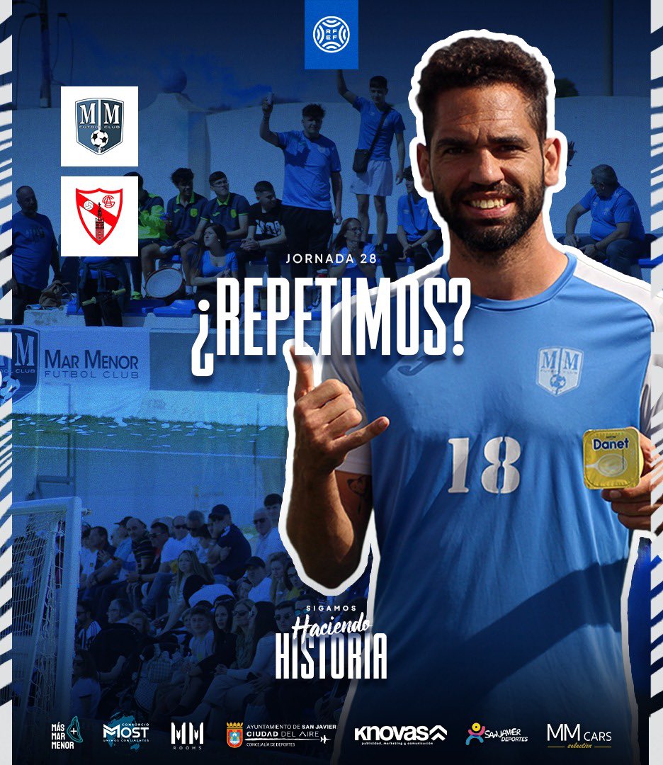 racingctmmfc's tweet photo. 🔥 ¡𝐋𝐎 𝐏𝐎𝐍𝐄𝐌𝐎𝐒 𝐓𝐎𝐃𝐎 𝐀𝐋 𝐀𝐙𝐔𝐋!

💙 Este domingo VEN DE AZUL y entra gratis para animar al @MarMenorFC.

🤍 Coge fuerzas después del encuentro con nosotros para apoyar al #Juvenil de Liga Nacional en su lucha por el liderato.

#SigamosHaciendoHistoria⚔️ https://t.co/zyy2PvsYI1