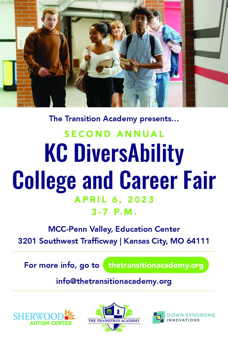 There is STILL TIME TO REGISTER for the KC DiversAbility College & Career Fair on April 6th: thetransitionacademy.org/schoolfair/ This is the city’s only metro-wide event where young people with disabilities and families can sign up and access employment, Higher Ed, and government benefits