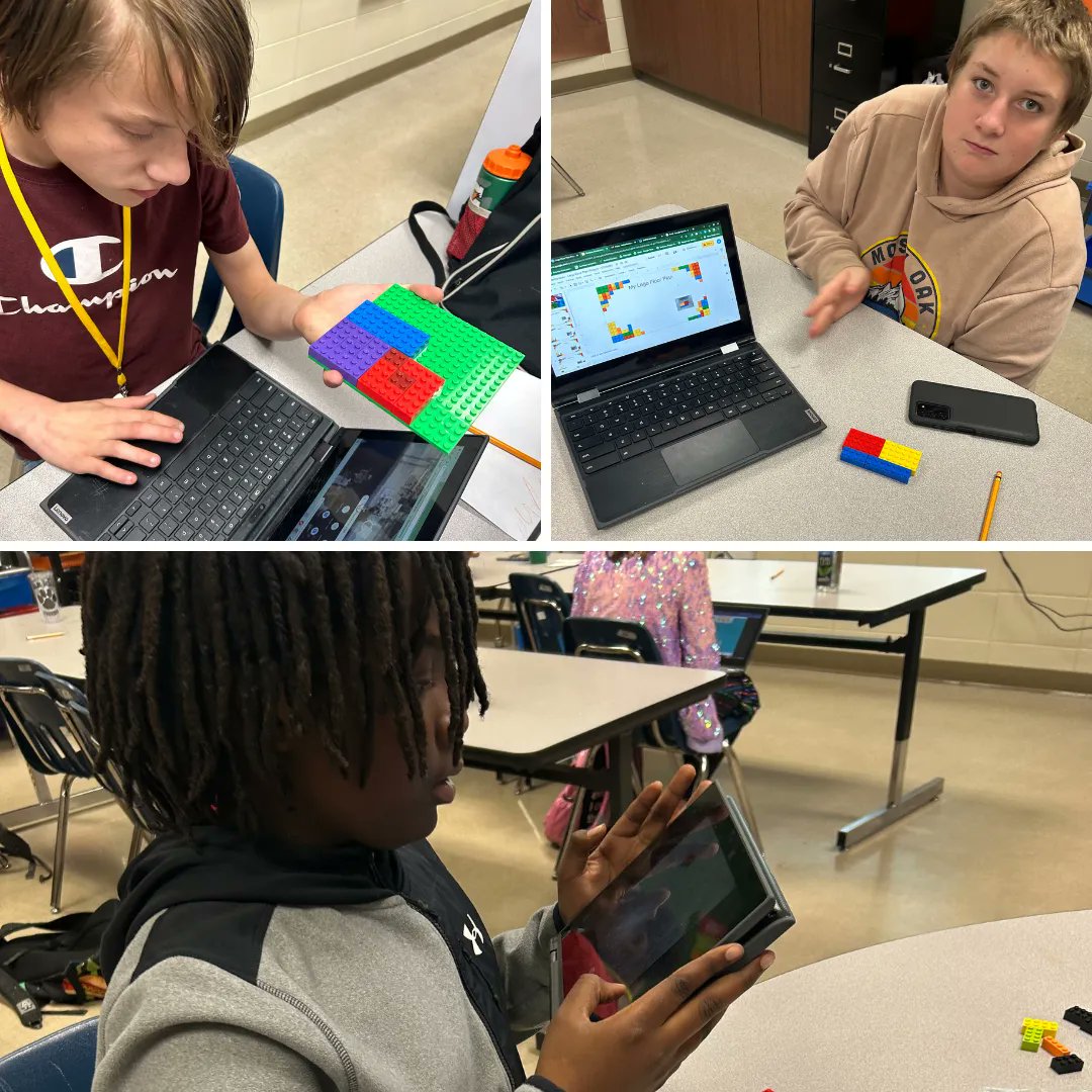 Mrs. Kay’s math class created Lego floor plans and found the perimeter and area of each space. #TheHill