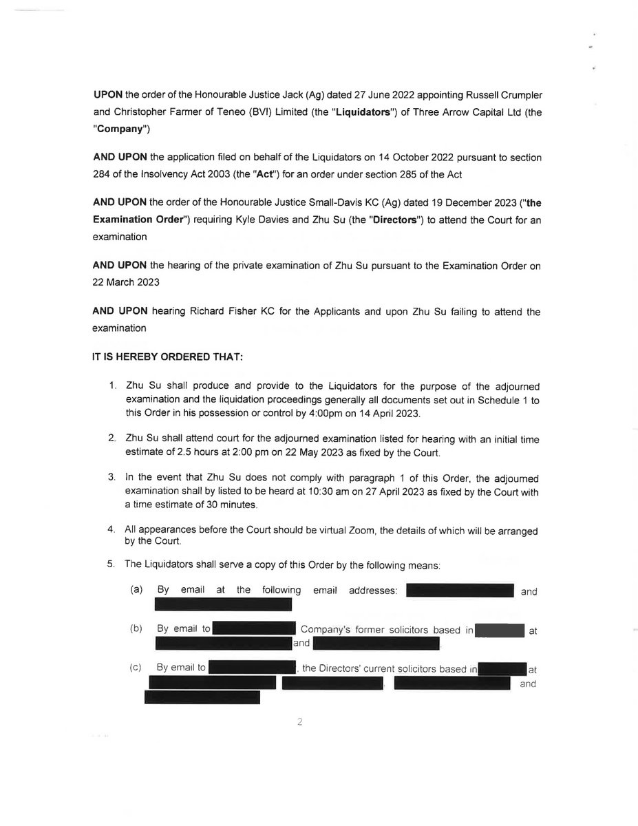 3ACLiquidation on Twitter "zhusu On behalf of the Joint Liquidators of Three Arrows Capital