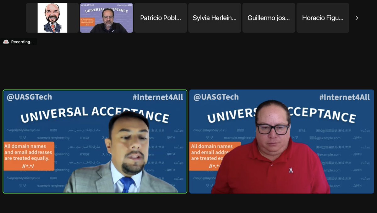 finkdaniel's tweet photo. Ahora ! Seminario web "El rol de los gobiernos para una Internet verdaderamente multilingüe: Aceptación Universal"
28 MAR 16:00UTC  #UniversalAcceptanceDay 
Muchas gracias @CEABADonline @ICANN_es @UASGTech @COMTELCA https://t.co/8aTqybZOB8
