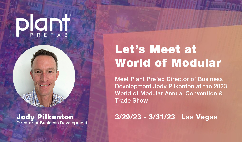 plantprefab's tweet photo. Attending the 2023 World of Modular Annual Convention and Tradeshow this week? If so, be sure to catch up with Plant Prefab Director of Business Development Jody Pilkenton!

Learn more: https://t.co/MmYM3LUVUj

#prefab #modular #construction #worldofmodular2023 #wom23 https://t.co/qxM05PWatA