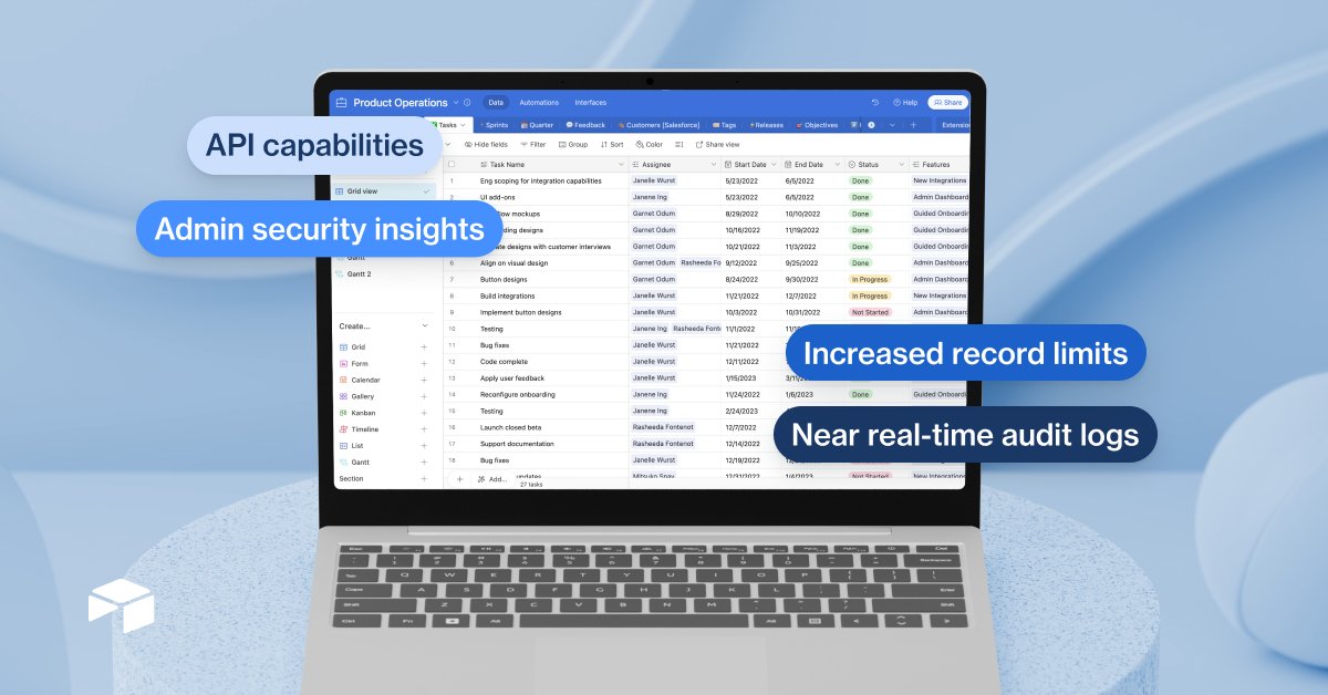 🚨 New features alert 🚨 We've got new enterprise updates to help you build secure applications at scale:

✅ API capabilities
✅ Admin security insights
✅ Near real-time audit logs
✅ Increased record limits

Details: ow.ly/lxLI50NtWJI
#ensw #nocode
