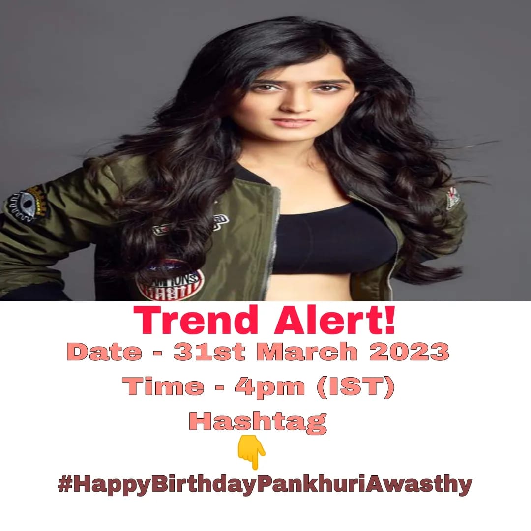 majumder_arya's tweet photo. Trend details of @Panawasthy_31 birthday 🎂!
Please join and make it grand! 😊
#PankhuriAwasthy 
#RaziaSultan #Razia #SuryaputraKarn #Draupadi #kqhak #Amala #yrkkh #Vedika #MaddamSir #AsiMira #MiraG #GudseMeethaIshq #Kaju https://t.co/Frjak78AYr