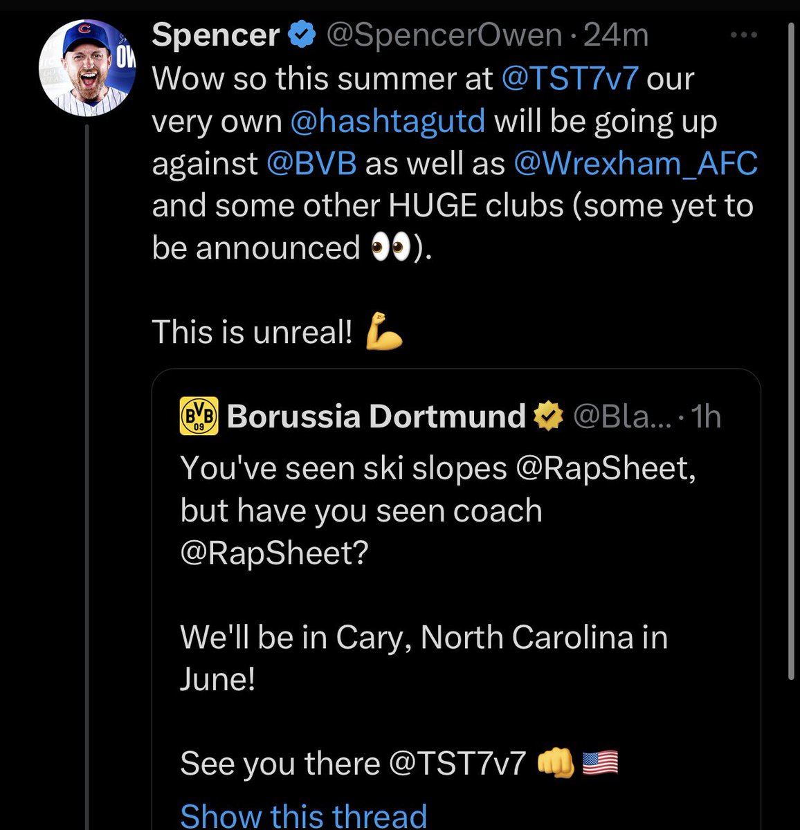 Life comes at you fast guys!

Here’s a story in 4 parts, 8 and a half years in the making…

<a href="/BVB/">Borussia Dortmund</a> vs <a href="/hashtagutd/">Hashtag United</a> coming soon at <a href="/TST7v7/">TST</a>