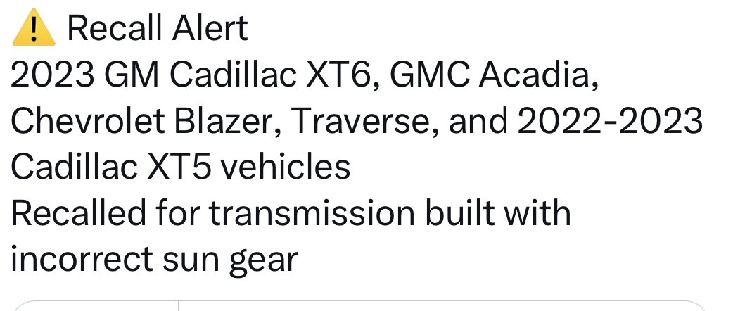 #carrecall #gm #cadillac #gmc #chevy #chevrolet #recall
