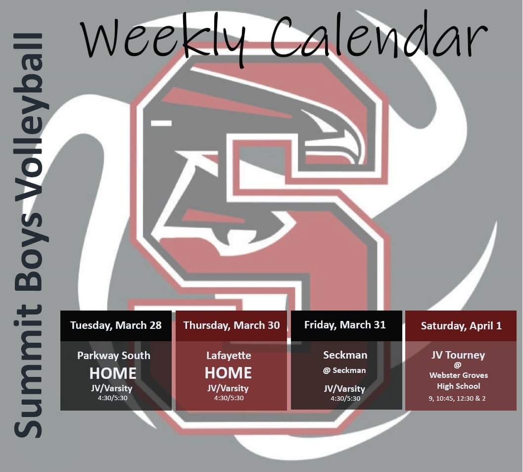 STLFrog's tweet photo. This week at a glance! @RSHSsports @RSHSPrincipal @RSHSVB @rshs2025 @rshs https://t.co/Yb5LJq6xBy