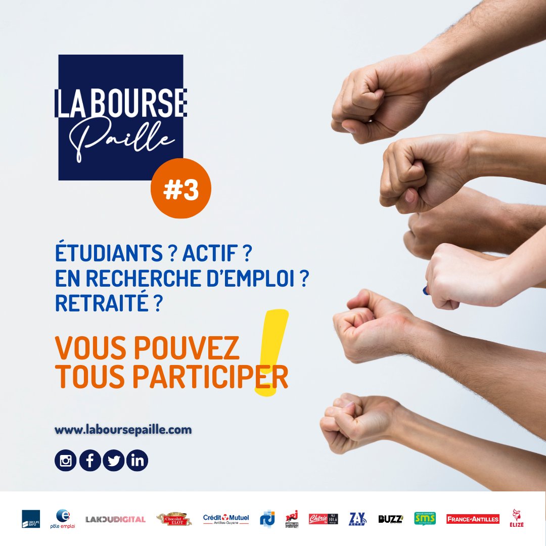 Peut importe ta situation profesionnelle, il te suffit d'être majeur pour participer !
Inscris-toi vite sur laboursepaille.com

#laboursepaille #laboursepaille2023 #geniemartiniquais #alarecherchedugeniemartiniquais

<a href="/paille972/">PAILLE</a> <a href="/MartiniqueBuzzM/">Buzz Mag Martinique</a> <a href="/ZayActu/">ZayActu</a> <a href="/RCI_MQ/">RCI Martinique</a> <a href="/FAMartinique/">France-Antilles Mqe</a>
