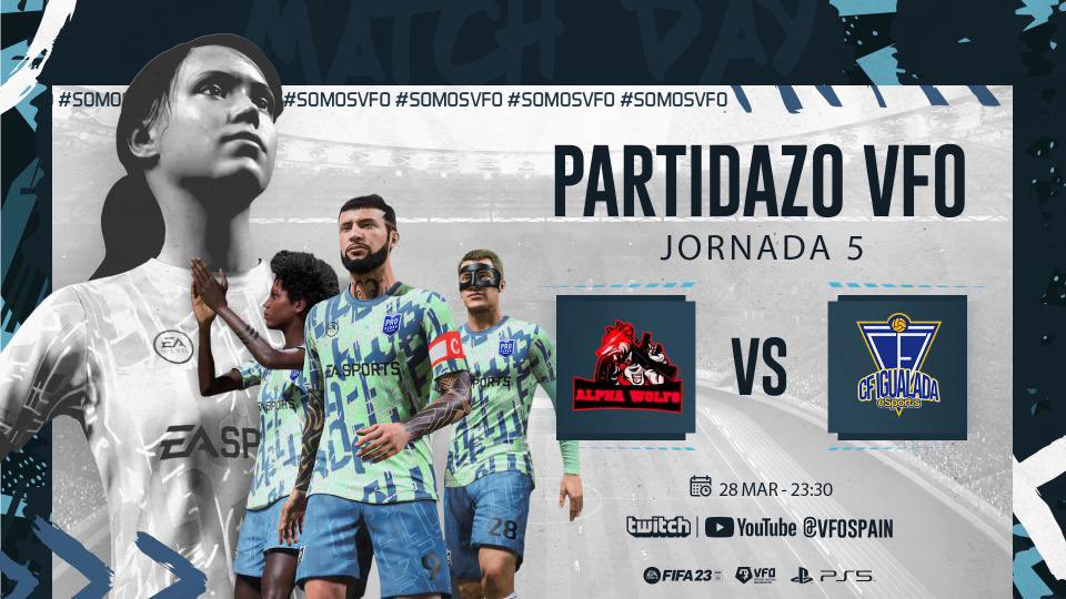 Nos vamos al grupo A de Primera División 😎

Minuto y resultado Jornada 5 y #PartidazoVFO
 
🔵 @ALPHAWOLFS2 🆚 <a href="/CFIgualada_eS/">CF Igualada eSports</a> 
📺twitch.tv/VFOspain

🎙<a href="/SeeergioGM/">Sergio González</a> <a href="/Mati_Bernstein/">Mati Bernstein 🎤</a>