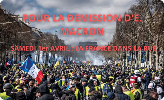 Branech's tweet photo. 🔴Appel à la mobilisation partout en France Samedi 1er avril !🔴

#Manif1erAvril
#GreveGeneraleIllimitee https://t.co/WBduMGE3DF