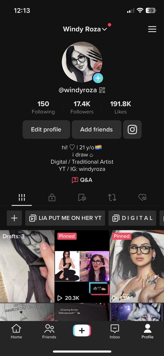 first MILLION views on tiktok! that’s wildddd. never thought it would ever happen tbh

especially when it’s my favorite person, <a href="/sssniperwolf/">Lia</a> and my art together, love showing my love for lia🫡