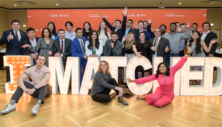 UofIllinois's tweet photo. The @ILLINOISmed class of 2023 is breaking new ground as residents in some of the country's top-ranked programs.

It’s the second consecutive year that CI MED’s graduates have been selected for coveted residency positions. ▶️ https://t.co/vP4DGFXuOr https://t.co/YcBI9U7d9E