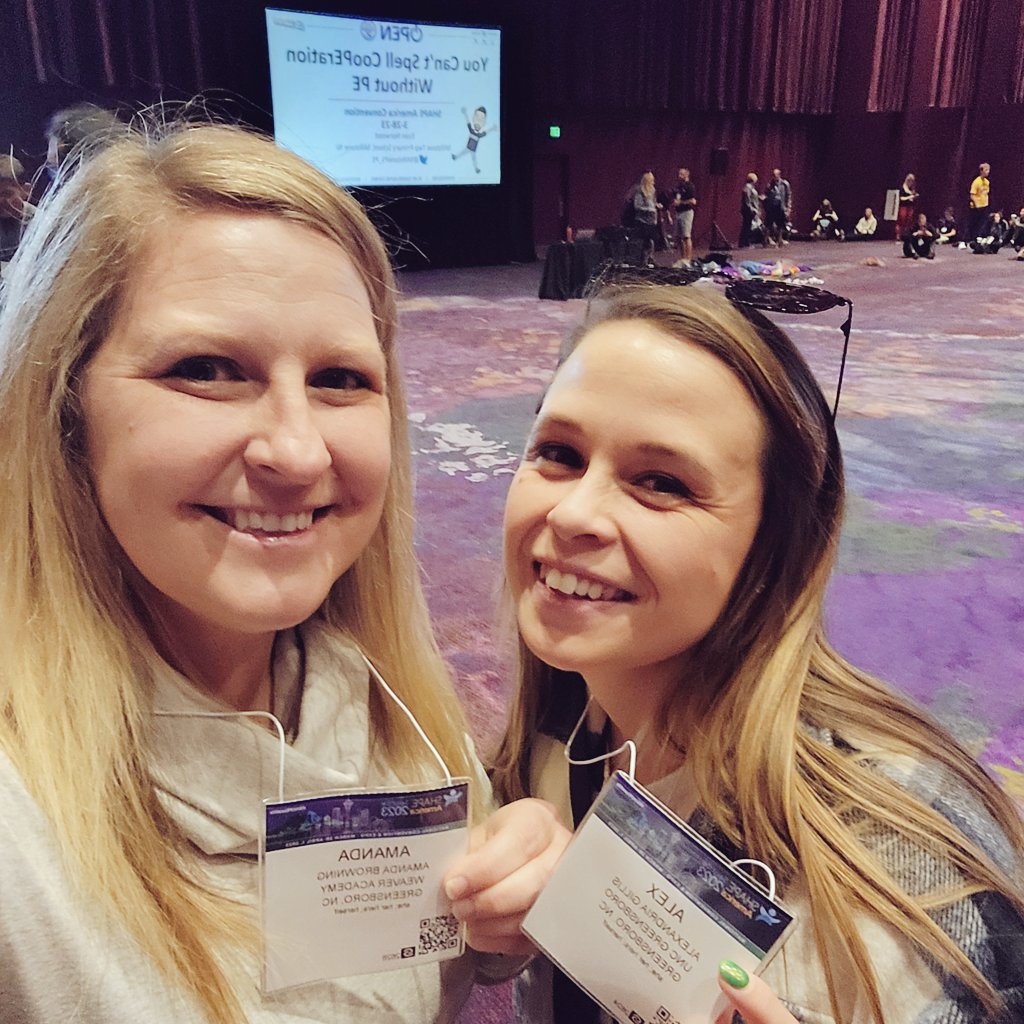 ABPhysEd's tweet photo. 1st Session at #SHAPESeattle with @MillstonePS_PE https://t.co/zn9RC5feuq