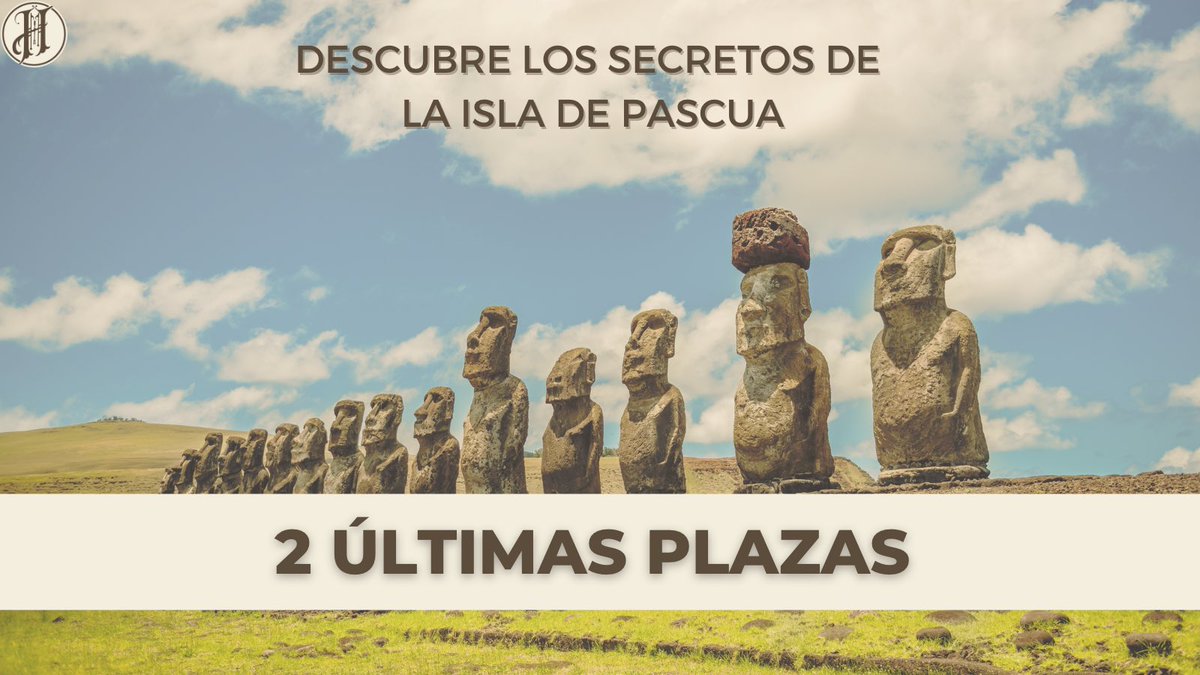 ❗️ISLA DE PASCUA: ¡2 ÚLTIMAS PLAZAS! 🗿
 
Viaja con #SociedadHistórica a uno de los lugares más remotos del planeta. Asómbrate con sus Moais en compañía de <a href="/TitoVivas_SH/">Tito Vivas</a> y disfruta de la astronomía, la arqueología y la tradición ✈️⤵️

bit.ly/3lWaWma