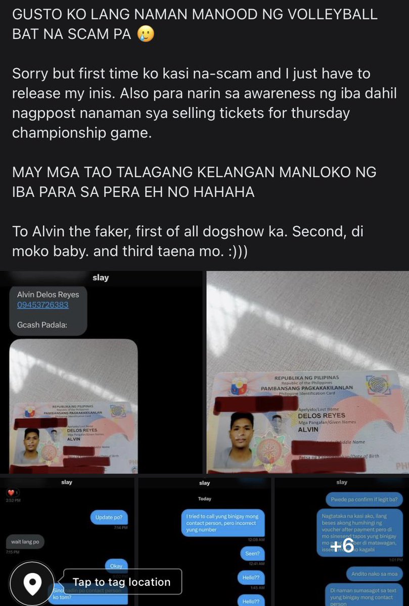 ellislavv's tweet photo. beware of this scammer ‼️ #pvl #ticket #pvltickets #PVL2023 https://t.co/0UeSOzspWm