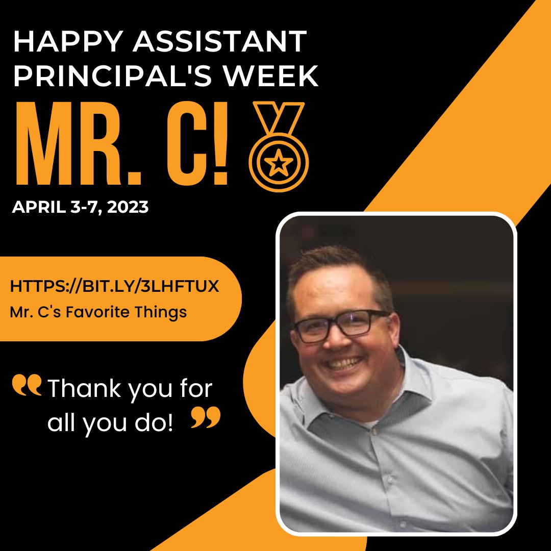 It's AP week! Thank you for all you do, Mr. C! #rcisdjoy #assistantprincipalsweek