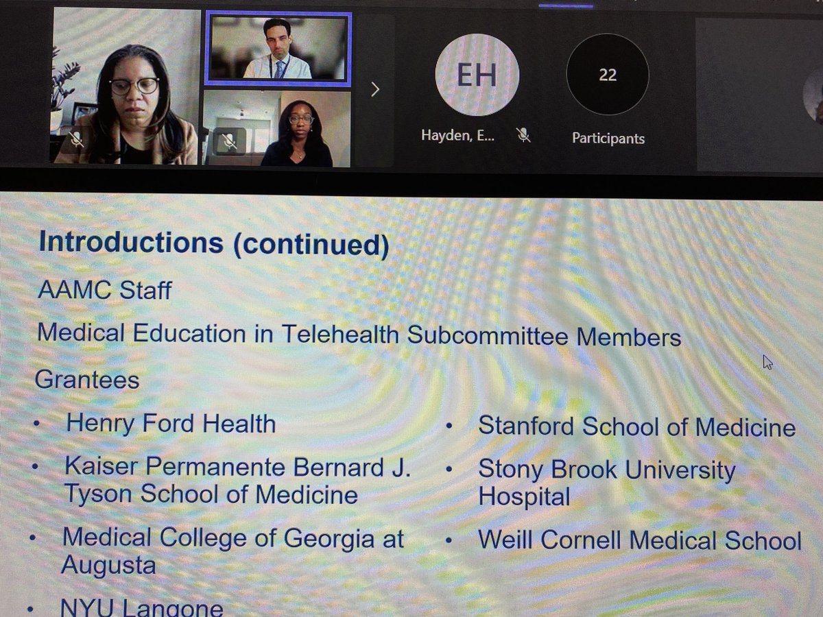 So excited to be kicking off our #meded grants program led by @KamilahWeems and <a href="/shrutichandramd/">Shruti Chandra</a> for telehealth educ! Such amazing groups from 7 <a href="/AAMCtoday/">AAMC</a> institutions. Great things to come in assessment of #telehealth competencies across the continuum! aamc.org/data-reports/r…