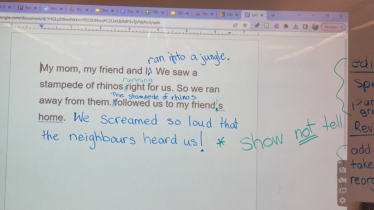 Improving writing together!