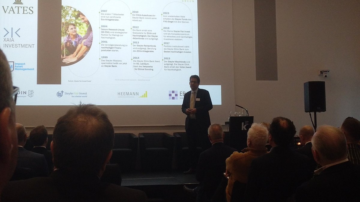 "Ethisch handeln – fair investieren – nachhaltig helfen" ist das Thema der Steyler Fair Invest auf dem #AMM2023 vorgestellt von Elmar Peters