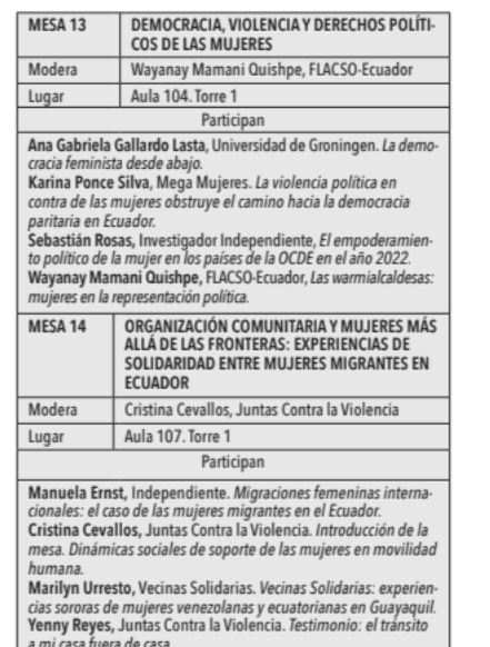 Gabygallardo_G's tweet photo. Mañana en @FLACSOec , estaré participando con una ponencia sobre la democracia feminista. Gracias por este espacio feminista que nos ayuda a articular nuestras luchas, a encontrarnos y a debatir💜🥰. Con esto casi cierro mi estancia en Ecuador. https://t.co/H3Us8S23Zl