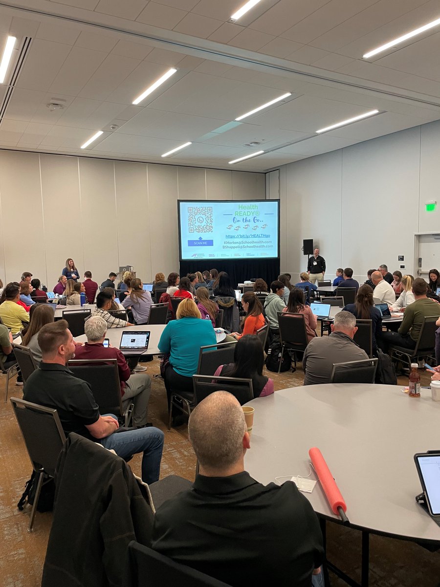 SHPhysEd's tweet photo. Our very own @mortonmoves is giving a fantastic presentation about Health READY today at #SHAPESeattle! Were you able to join us? #PEwithSH https://t.co/HtiMzBpgAl