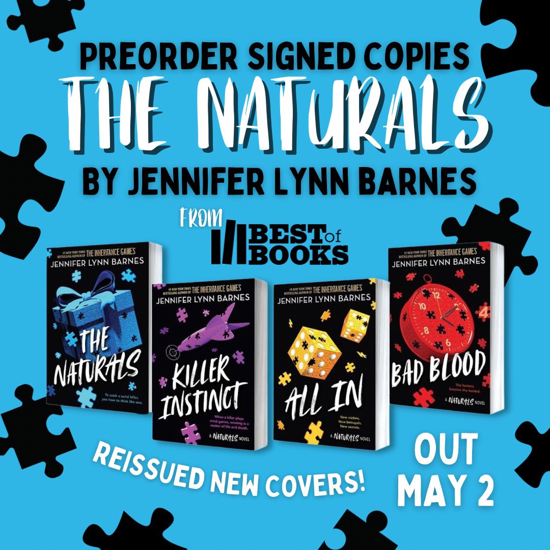 bestofbooksok's tweet photo. Preorder SIGNED copies of “The Naturals” series by Jennifer Lynn Barnes! The Young Adult Thriller series will be reissued with these bold NEW COVERS on May 2. 

https://t.co/LZDXOEKW4G

#thenaturals #jenniferlynnbarnes #signedcopy #yathriller #indiebookstore #bestofbooks https://t.co/ixqma7wEAS