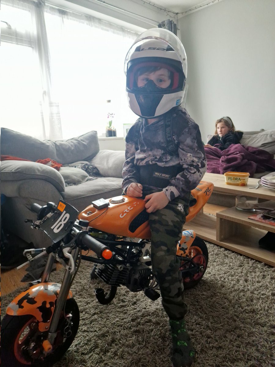 Not posted in a long time. Obviously with me not racing this year my baby brother is going to be getting his leg over my bike and spending a year learning to ride before entering the world of racing next year. I've given him my bike. Here is #CHA53 aka chase